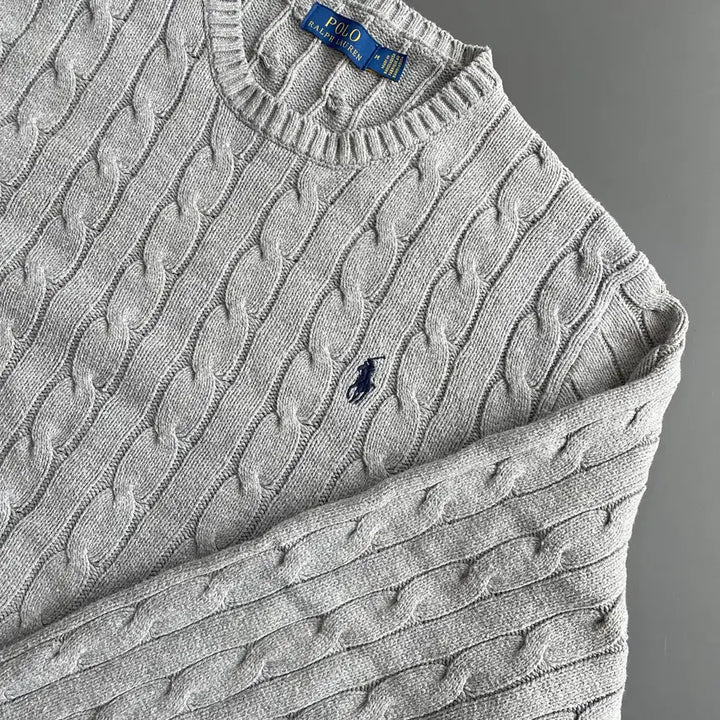 [BUNJANG] Polo Ralph Lauren Cotton Cable Knit Sweater / [M] 폴로 랄프로렌 코튼 꽈배기 케이블 니트 스웨터