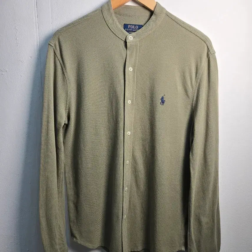 [BUNJANG] Polo Ralph Lauren Khaki Henleyshirt M / 정품) 폴로 신형라벨 카키색 헨리넥 셔츠 M