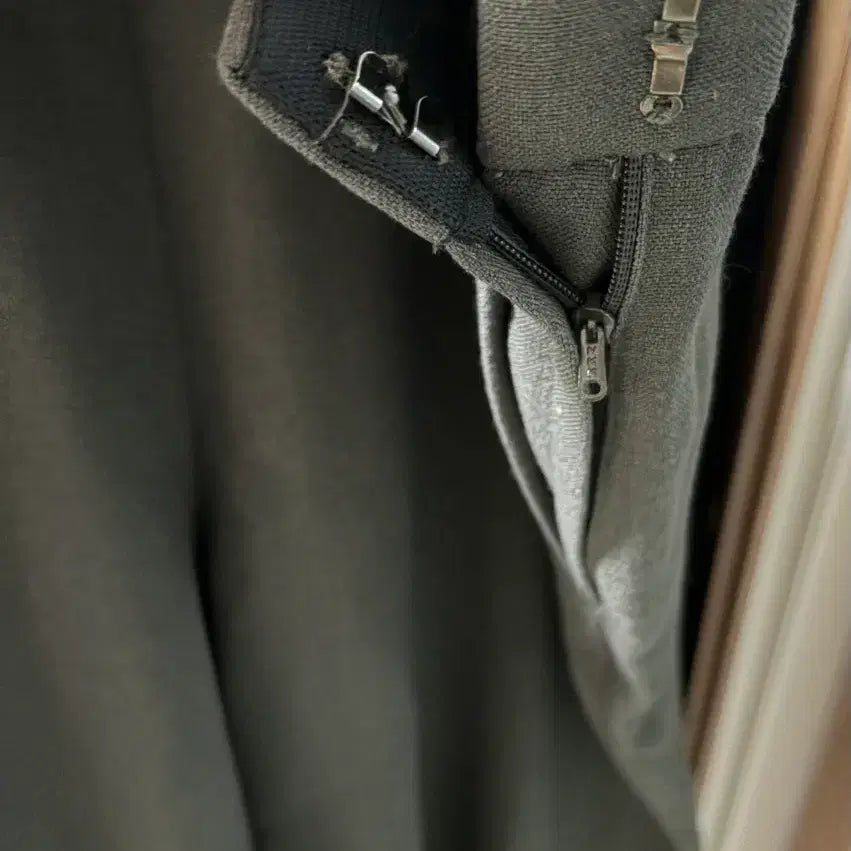 [BUNJANG] Khaki Wide Leg Slacks / 카키색 여성바지