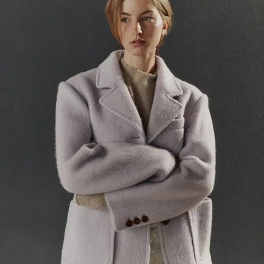 [BUNJANG] Shorinology Mohair Winter Jacket Lavender (S) / 쇼리노로지 모헤어 윈터 자켓 연보라(S)