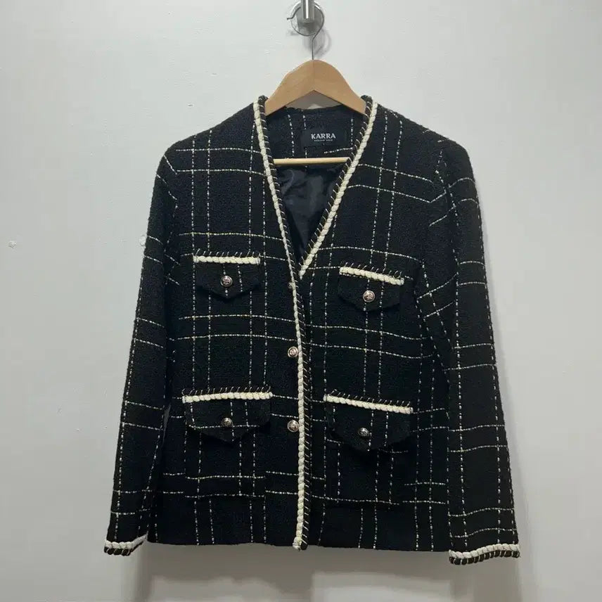 [BUNJANG] Karra Black Tweed Jacket / KARRA 블랙 트위드 자켓