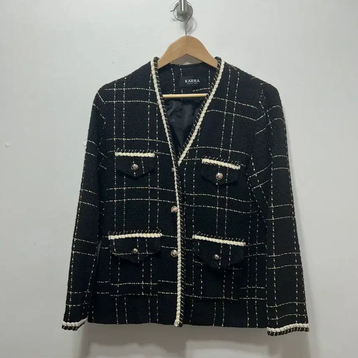 [BUNJANG] Karra Black Tweed Jacket / KARRA 블랙 트위드 자켓