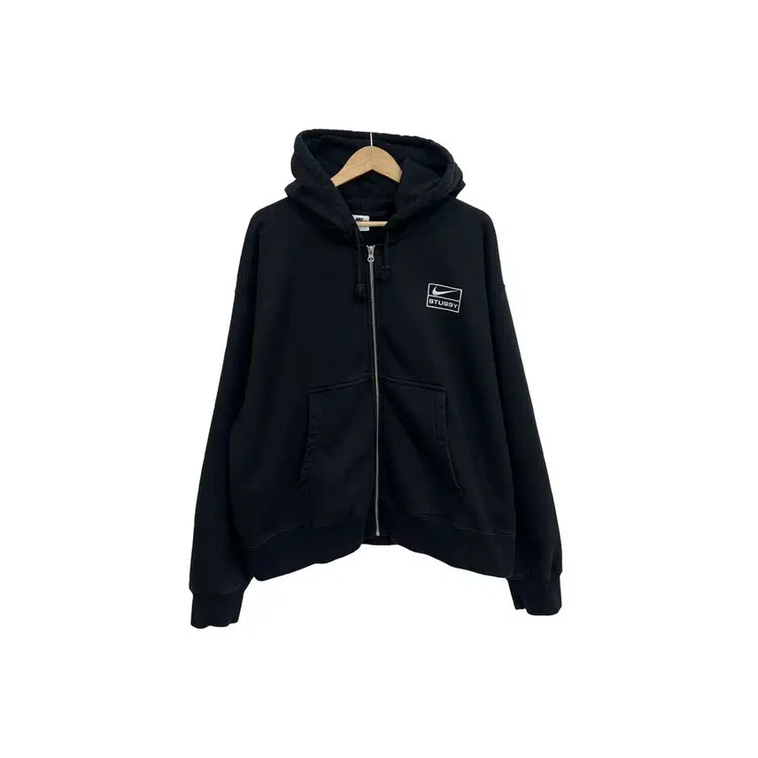 [BUNJANG] Nike Stussy Full Zip Washed Fleece Hoodie / [100] 나이키 스투시 풀 집 워시드 플리스 후드집업