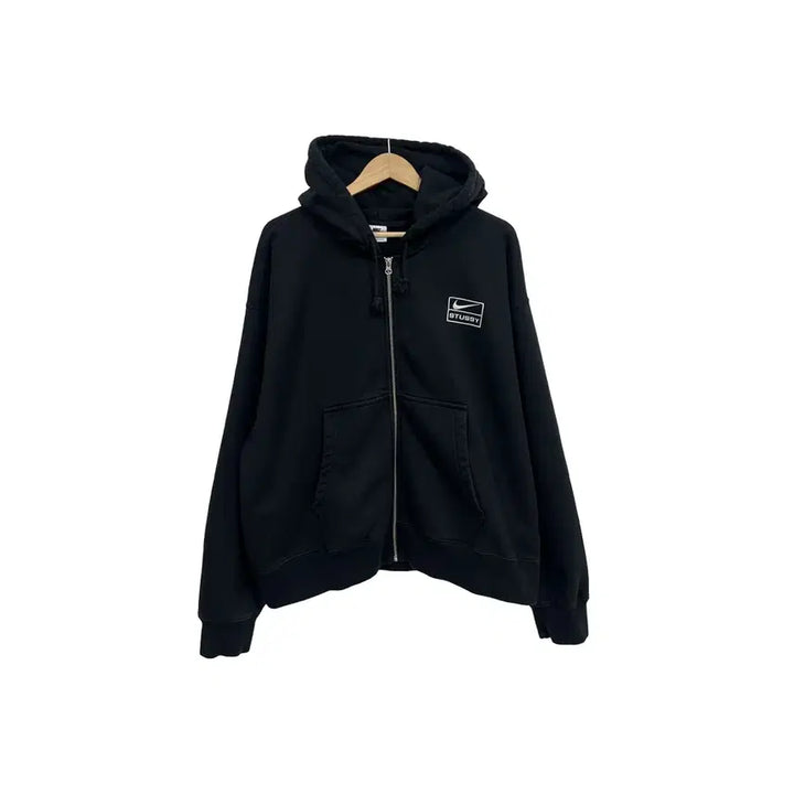 [BUNJANG] Nike Stussy Full Zip Washed Fleece Hoodie / [100] 나이키 스투시 풀 집 워시드 플리스 후드집업