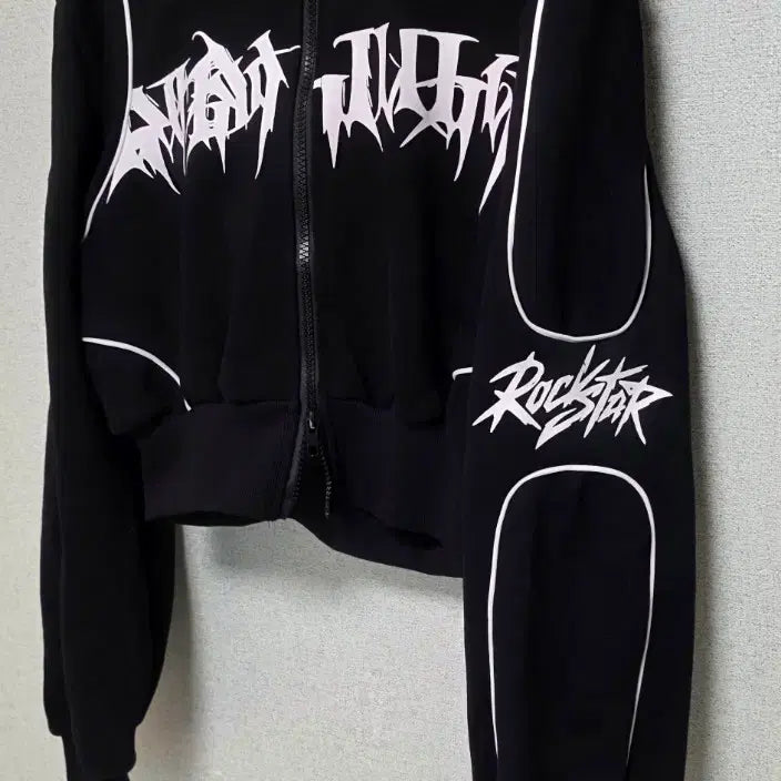 [BUNJANG] Cropped Hooded Zip-Up Sweatshirt (New) Size S / 크롭 후드 집업 (새상품) S사이즈