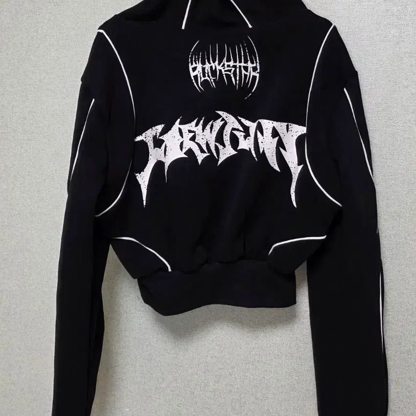 [BUNJANG] Cropped Hooded Zip-Up Sweatshirt (New) Size S / 크롭 후드 집업 (새상품) S사이즈