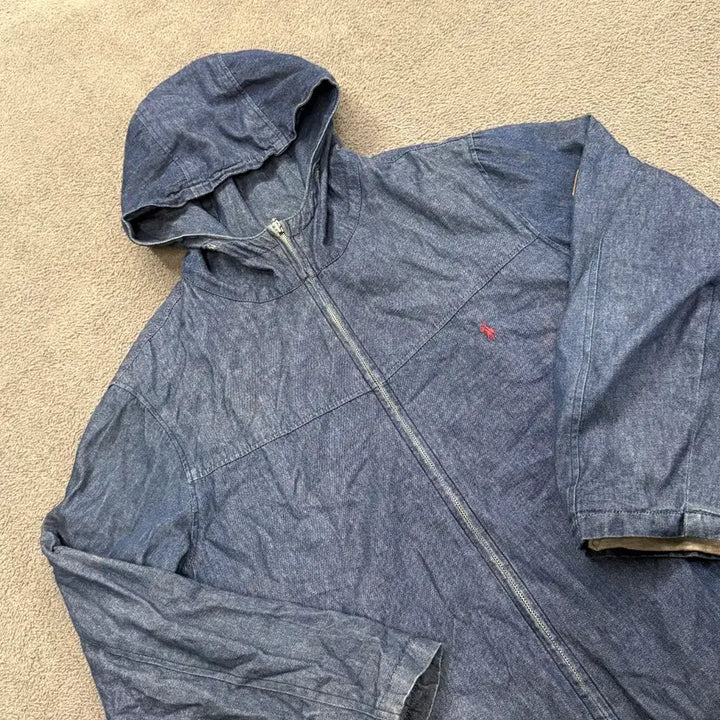 [BUNJANG] Polo Ralph Lauren Denim Hooded Zip-Up Jacket / [정품/L] 폴로 랄프로렌 데님 후드 집업 자켓