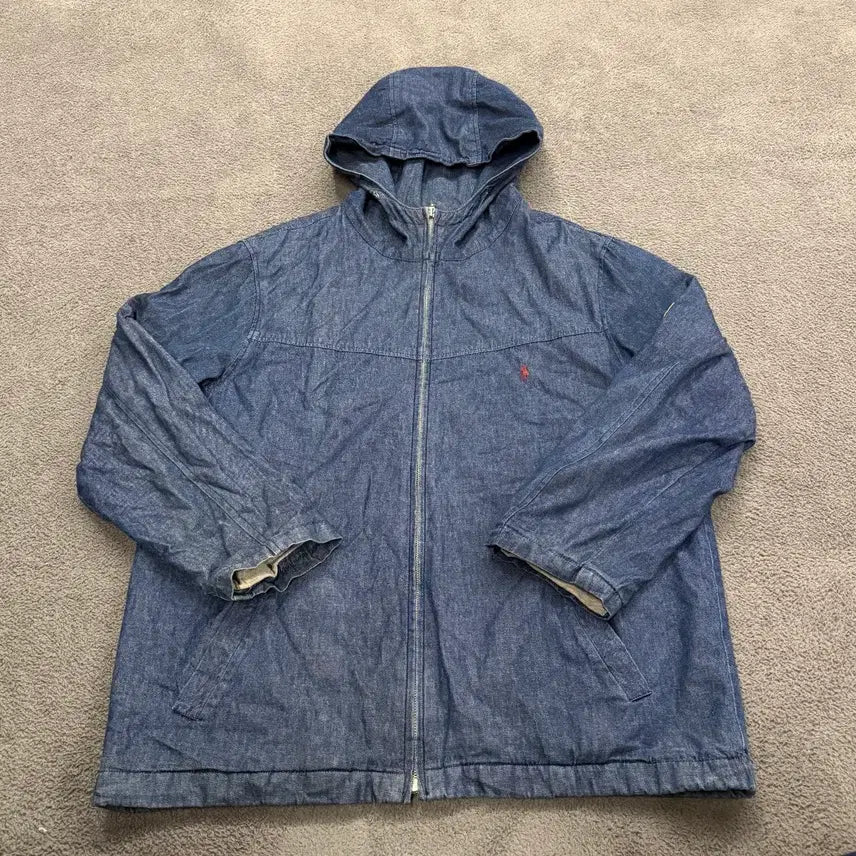 [BUNJANG] Polo Ralph Lauren Denim Hooded Zip-Up Jacket / [정품/L] 폴로 랄프로렌 데님 후드 집업 자켓