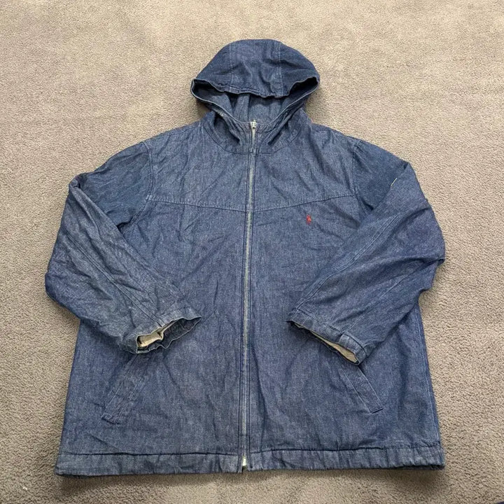 [BUNJANG] Polo Ralph Lauren Denim Hooded Zip-Up Jacket / [정품/L] 폴로 랄프로렌 데님 후드 집업 자켓