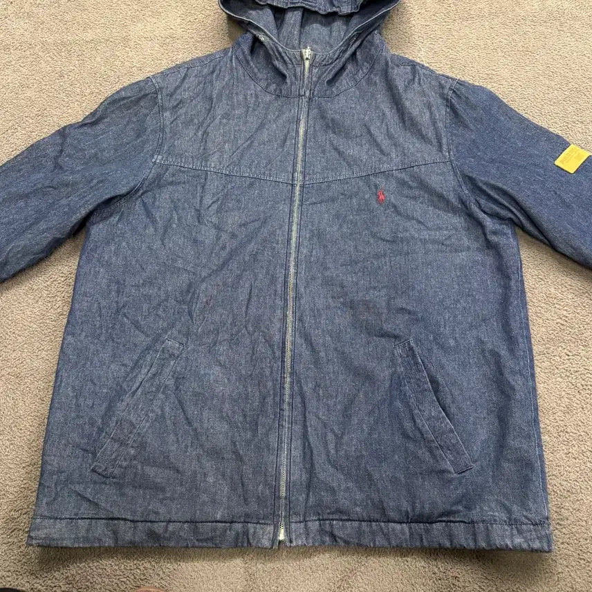 [BUNJANG] Polo Ralph Lauren Denim Hooded Zip-Up Jacket / [정품/L] 폴로 랄프로렌 데님 후드 집업 자켓