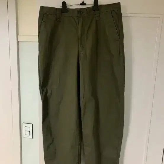 [BUNJANG] Wide Fit Chino Pants Olive Men&