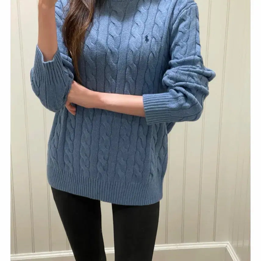 [BUNJANG] Polo Ralph Lauren Cable Knit Sweater Red / 폴로 랄프로렌 케이블 니트 레드