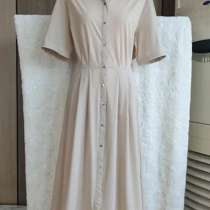 [BUNJANG] Beige Button Dress / 베이지원피스 예뻐요