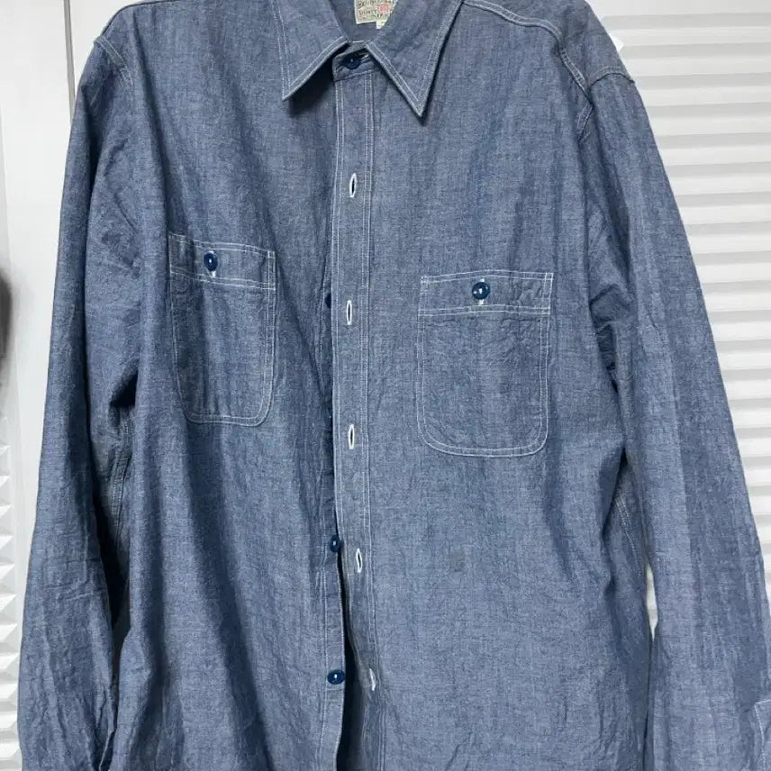 [BUNJANG] Buzz Rickson Chambray Shirt 17 1/2 (105) / 버즈릭슨 샴브레이 17 1/2(105