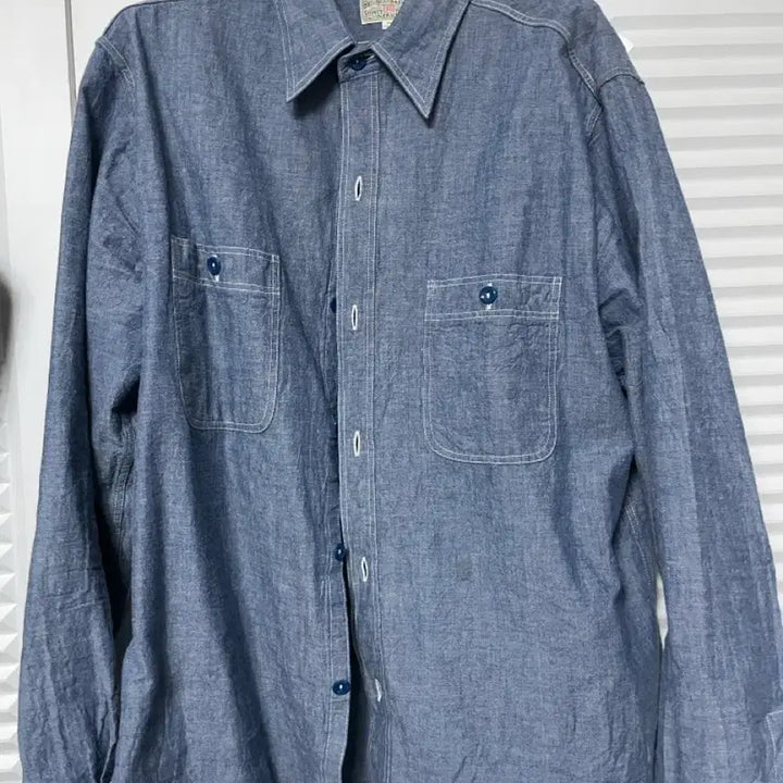 [BUNJANG] Buzz Rickson Chambray Shirt 17 1/2 (105) / 버즈릭슨 샴브레이 17 1/2(105