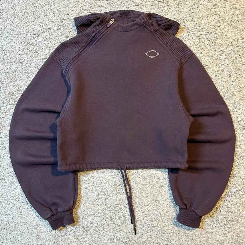 [BUNJANG] MSCHF Cropped Side Zip Hoodie Purple Women&