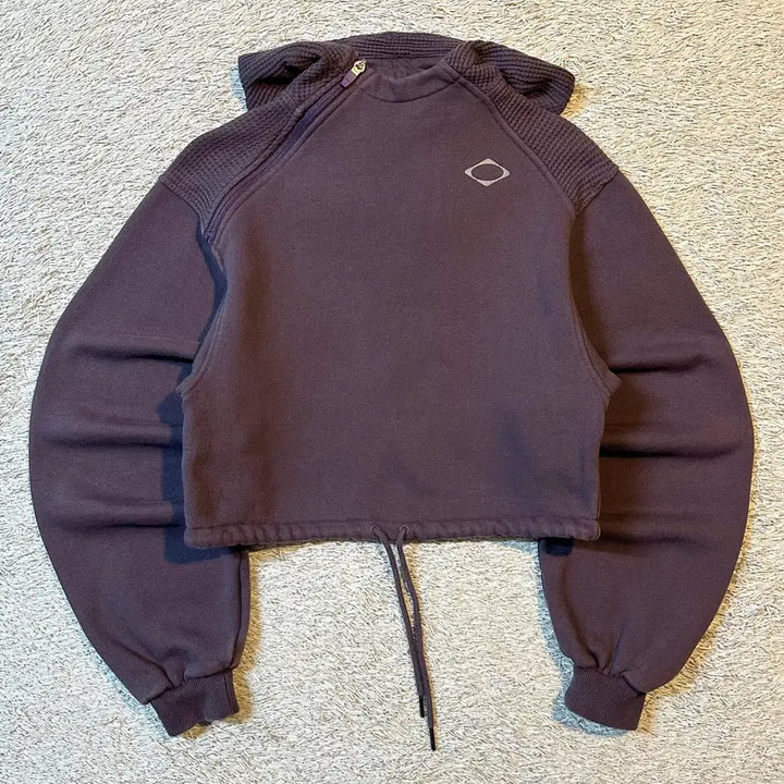 [BUNJANG] MSCHF Cropped Side Zip Hoodie Purple Women&
