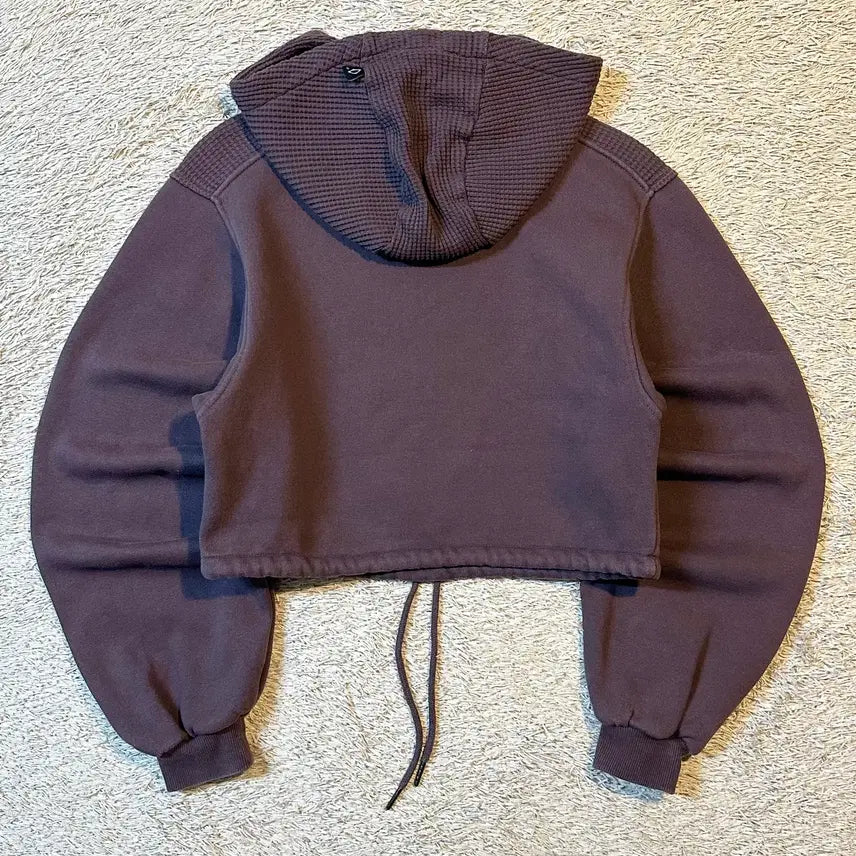 [BUNJANG] MSCHF Cropped Side Zip Hoodie Purple Women&