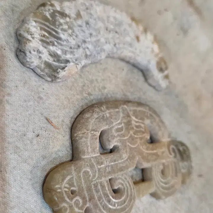 [BUNJANG] Antique Jade Ornaments (Set of 2) / 연대좋은 옥 소품 2점