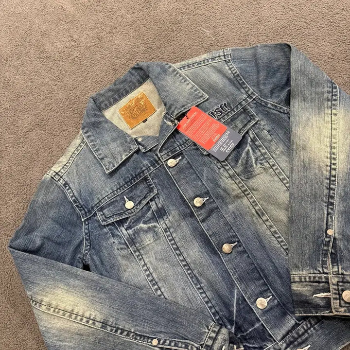 [BUNJANG] Evisu Denim Jacket Distressed Wash / [정품/M] EVISU 에비수 데님 청자켓 데미지 워싱