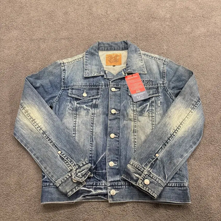 [BUNJANG] Evisu Denim Jacket Distressed Wash / [정품/M] EVISU 에비수 데님 청자켓 데미지 워싱