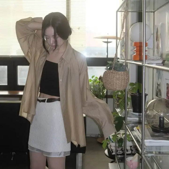 [BUNJANG] Tencel Summer Loose Fit Shirt / 텐셀 썸머 루즈핏 셔츠