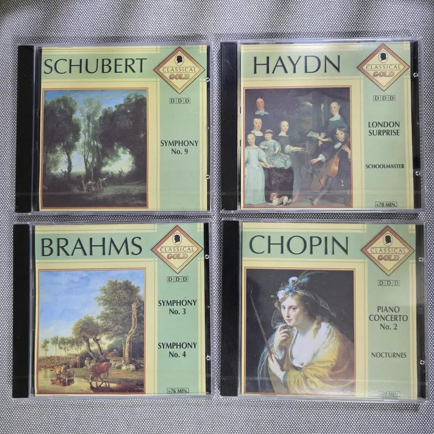 [BUNJANG] Sealed German Classical Music CDs - Symphonic Masterpieces (Schubert, Haydn, Brahms, Chopin) / 미개봉 독일산 클래식CD 4장 교향곡 명작 (슈베르트,하이든,브람스,쇼팽