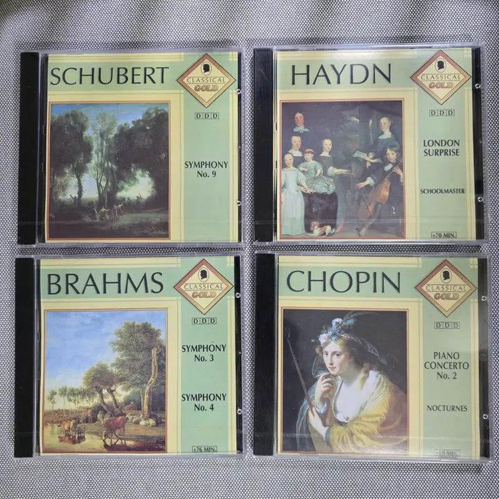 [BUNJANG] Sealed German Classical Music CDs - Symphonic Masterpieces (Schubert, Haydn, Brahms, Chopin) / 미개봉 독일산 클래식CD 4장 교향곡 명작 (슈베르트,하이든,브람스,쇼팽