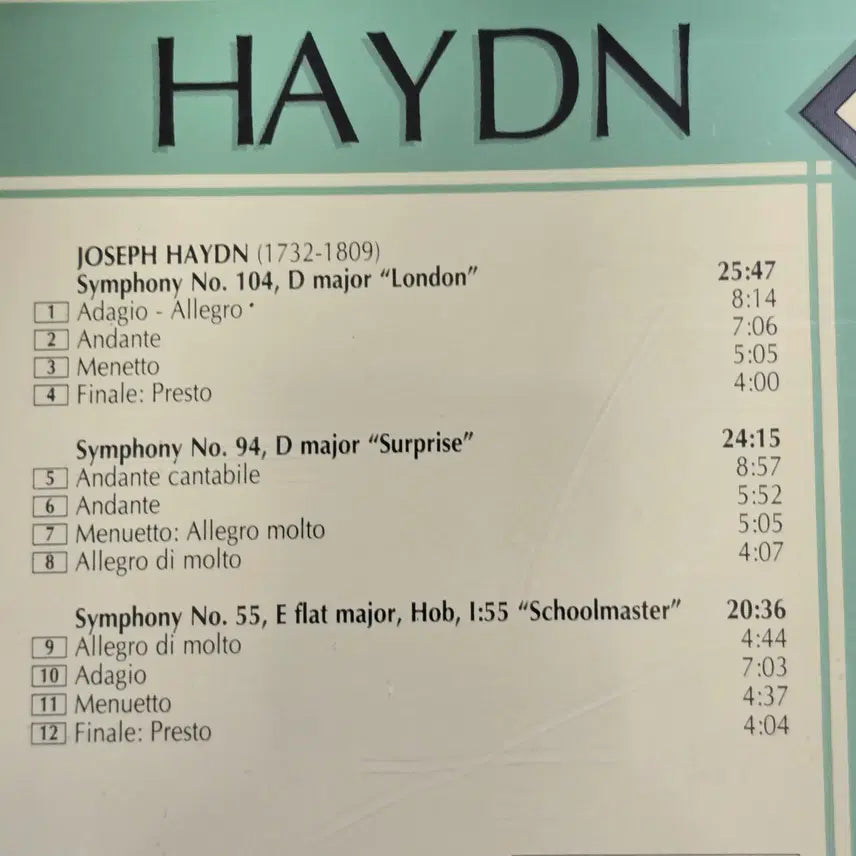 [BUNJANG] Sealed German Classical Music CDs - Symphonic Masterpieces (Schubert, Haydn, Brahms, Chopin) / 미개봉 독일산 클래식CD 4장 교향곡 명작 (슈베르트,하이든,브람스,쇼팽