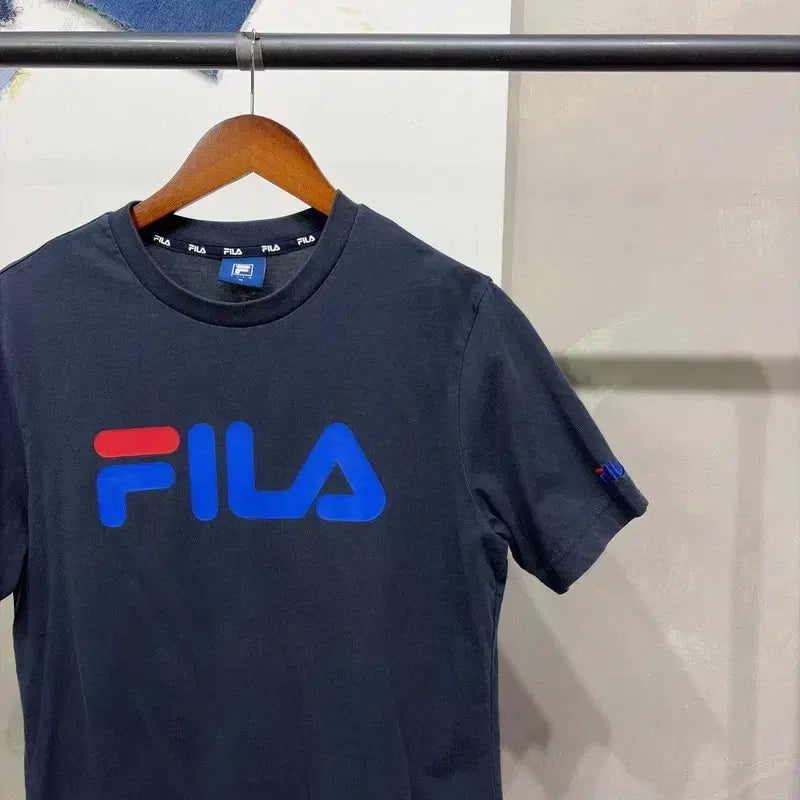 [BUNJANG] Fila Big Logo Printing Short Sleeve T-Shirt / (95) 필라 캐주얼 스트릿 빅로고 프린팅 반팔 티
