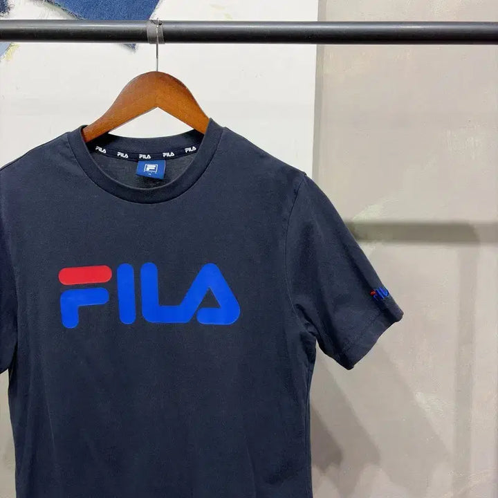 [BUNJANG] Fila Big Logo Printing Short Sleeve T-Shirt / (95) 필라 캐주얼 스트릿 빅로고 프린팅 반팔 티