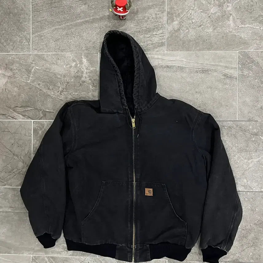 [BUNJANG] Carhartt J130 BLK Sandstone Duck Active Jacket (XL) / (XL) 칼하트 덕 액티브 후드자켓 J130 BLK 블랙