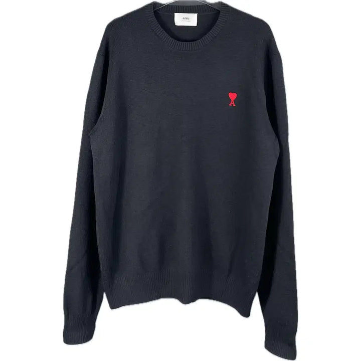 [BUNJANG] AMI AMI Small Logo Sweatshirt Black L / [L] AMI 아미 스몰 자수로고 맨투맨 스웻셔츠 한글텍
