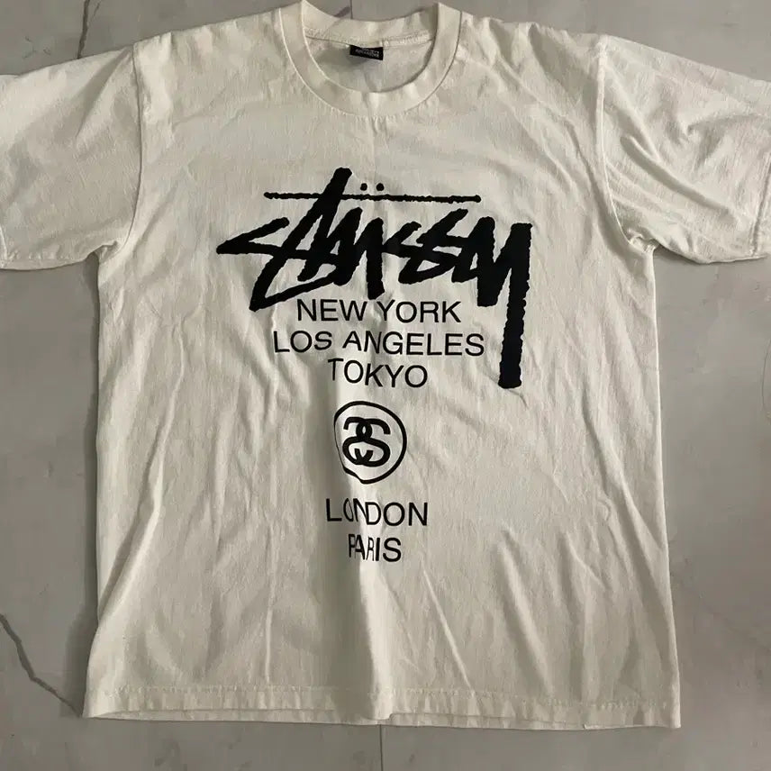 [BUNJANG] Stussy World Tour T-Shirt / 스투시 월드투어 반팔티