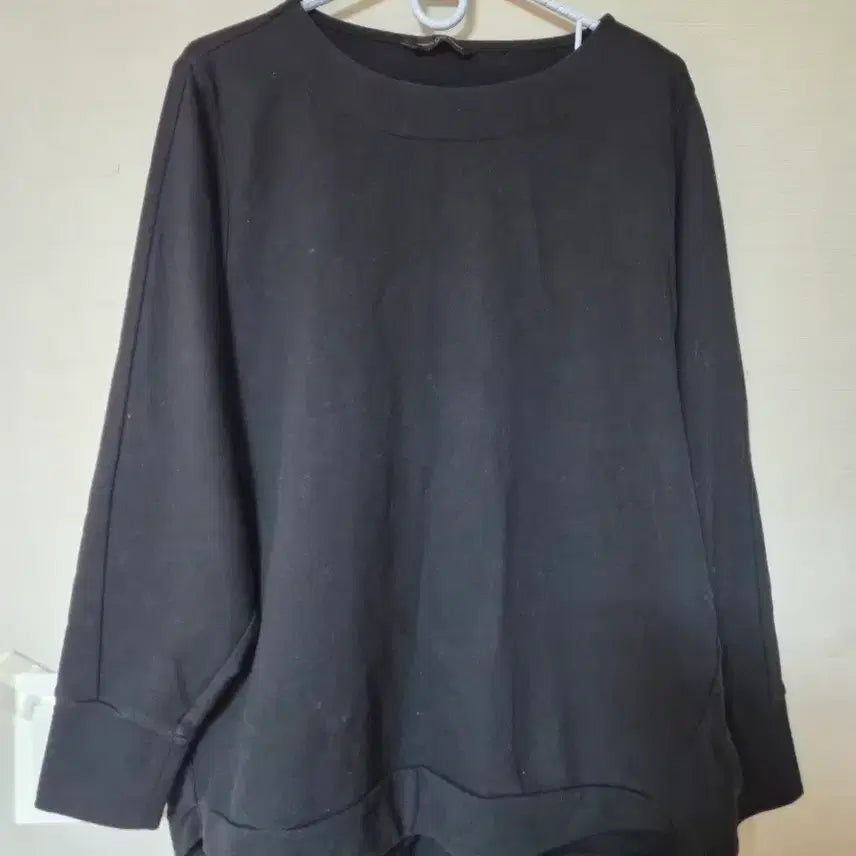 [BUNJANG] Black Oversized Sweatshirt T-shirt / 블랙 오버핏 맨투맨 티셔츠