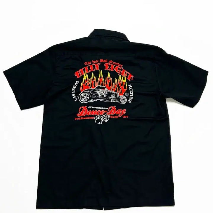 [BUNJANG] Billy Eight Firelord Embroidered Half Shirt / (L) BILLY EIGHT 빌리에이트 파이어로드 자수 하프셔츠