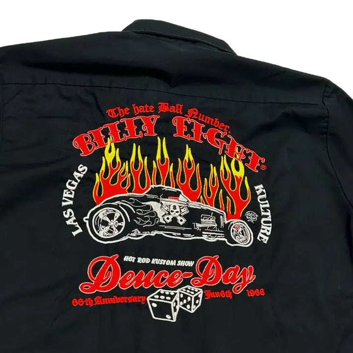 [BUNJANG] Billy Eight Firelord Embroidered Half Shirt / (L) BILLY EIGHT 빌리에이트 파이어로드 자수 하프셔츠