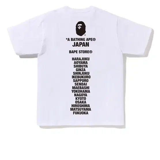[BUNJANG] BAPE Japan Store T-Shirt White XL / 새상품) 베이프 재팬 스토어 티셔츠 화이트 XL