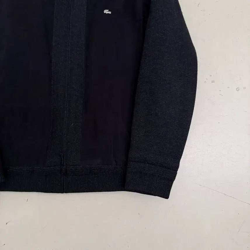 [BUNJANG] Lacoste Silver Logo Knit Blouson Jacket / 라코스테 은장로고 니트 블루종