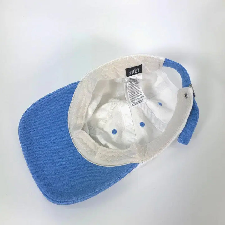 [BUNJANG] Rubi Lettering Two-Tone Pastel Cotton Ball Cap / 루비 레터링 투톤 파스텔 코튼 볼캡