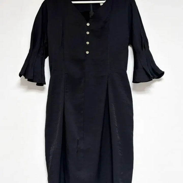 [BUNJANG] NAIN Puff Sleeve Black Slim Fit Dress (New) / ((새상품) NAIN 퍼프소매 블랙 슬림핏 원피스