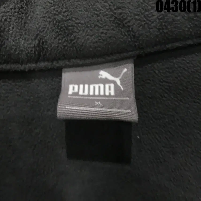 [BUNJANG] Puma Padded Hooded Zip-Up Jacket Black/Grey XL / 푸마 패딩 후드 집업 블랙/그레이 XL