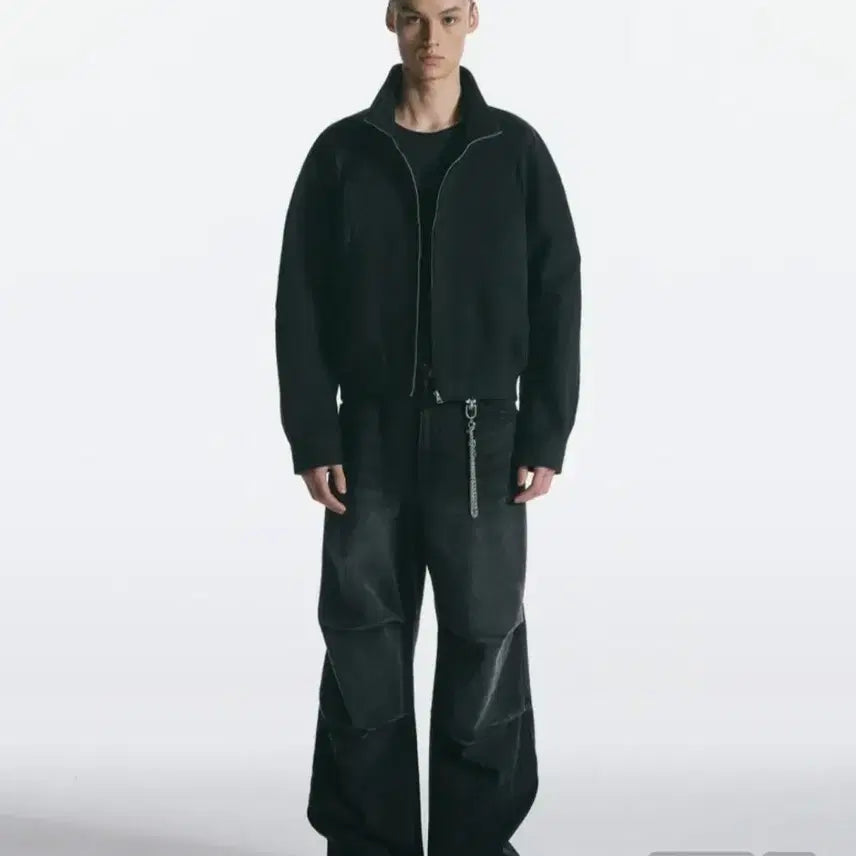 [BUNJANG] In Silence Black Zip-Up Jacket (Size L) / 인사일런스 블랙 집업 자켓 L사이즈