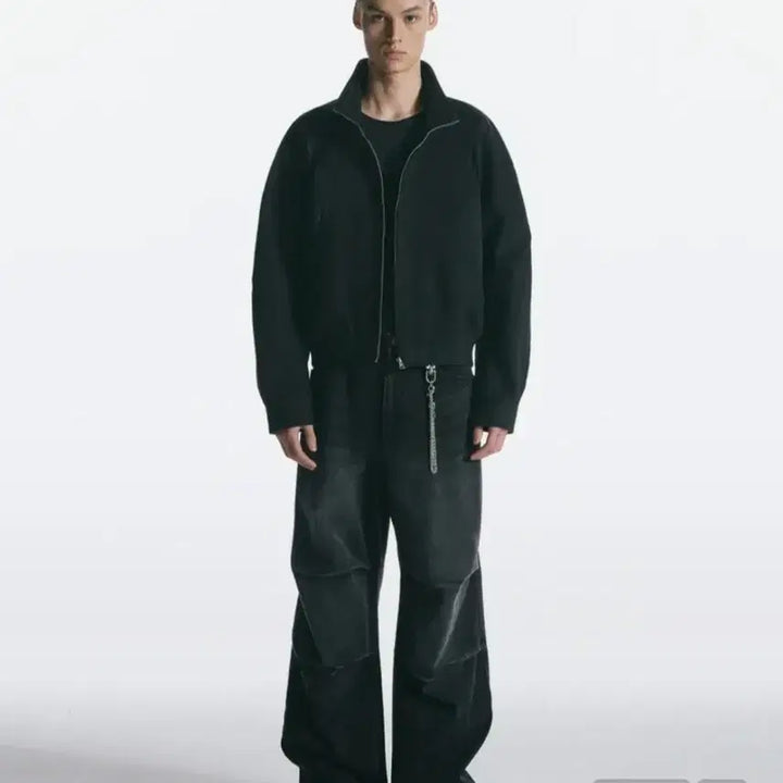 [BUNJANG] In Silence Black Zip-Up Jacket (Size L) / 인사일런스 블랙 집업 자켓 L사이즈