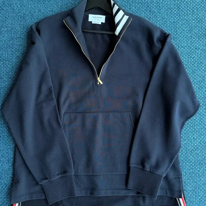 [BUNJANG] Thom Browne Navy Half-Zip Sweatshirt / 톰브라운 하프집업 판매합니다