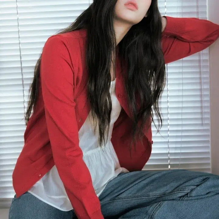 [BUNJANG] Roem V-Neck Cardigan / 로엠 브이넥 가디건