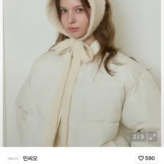 [BUNJANG] Minssio Sweet Earmuffs Ivory / 민씨오 스윗 이어머프 아이보리