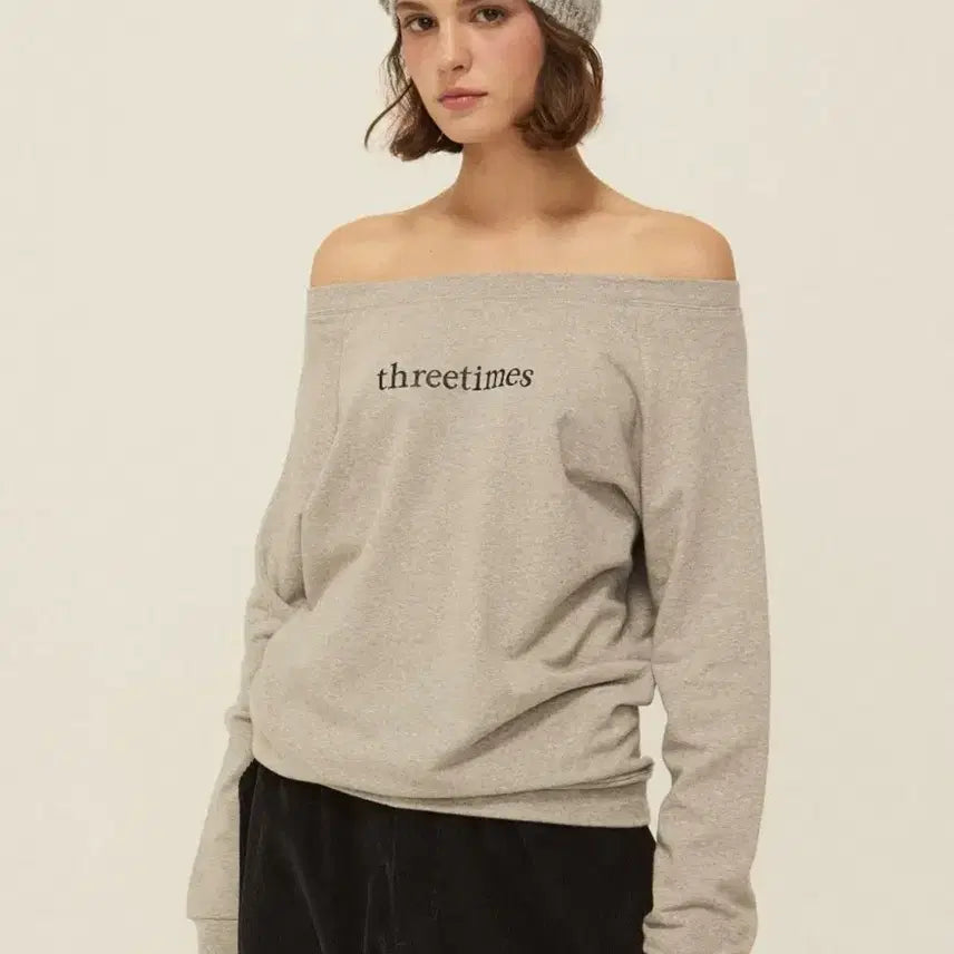 [BUNJANG] 3times Basic Logo Off-Top (M) / 쓰리타임즈 베이직 로고 오프탑 m Basic logo off top