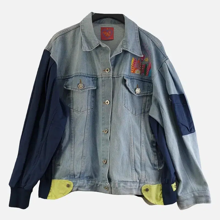 [BUNJANG] Blue Denim Jacket / 블루 여자 청 자켓 FREE M8258