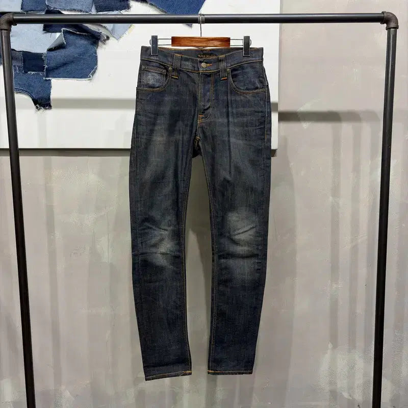 [BUNJANG] Nudie Jeans Vintage Washed Raw Denim Pants (28-inch) / (28인치) 누디진 빈티지 워싱 생지 데님팬츠 청바지